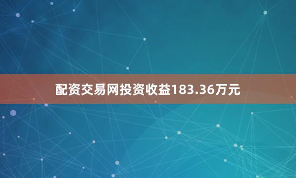 配资交易网投资收益183.36万元